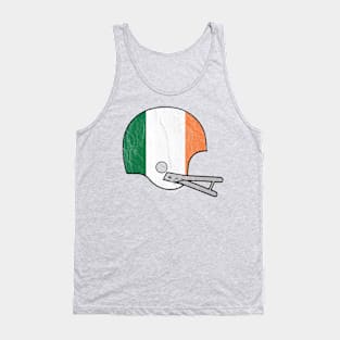 Irish Flag American Football Helmet (Distressed) Tank Top